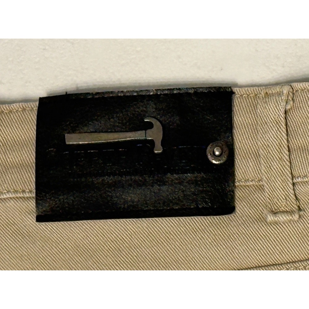Copper Rivet Mens Jeans Size 34x30 Beige Distressed Slim Straight Leg - Picture 6 of 11